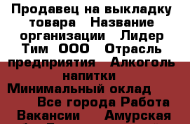 Продавец на выкладку товара › Название организации ­ Лидер Тим, ООО › Отрасль предприятия ­ Алкоголь, напитки › Минимальный оклад ­ 26 000 - Все города Работа » Вакансии   . Амурская обл.,Благовещенский р-н